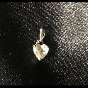 Silver ❤️Heart shaped Cubic Zirconia pendant